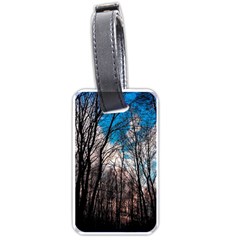 Winter Tree Park Sky Nature Luggage Tag (one Side) by Simbadda