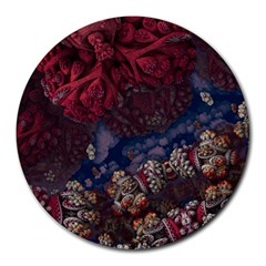 Fractals 3d Graphics Designs Round Mousepads