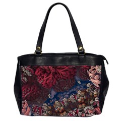 Fractals 3d Graphics Designs Oversize Office Handbag (2 Sides) by Simbadda