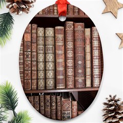 Library Books Knowledge Ornament (oval) by Simbadda