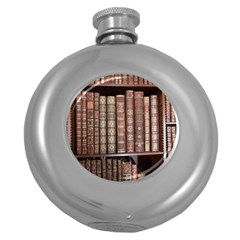 Library Books Knowledge Round Hip Flask (5 Oz) by Simbadda