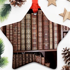 Library Books Knowledge Star Ornament (two Sides) by Simbadda