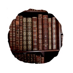 Library Books Knowledge Standard 15  Premium Round Cushions