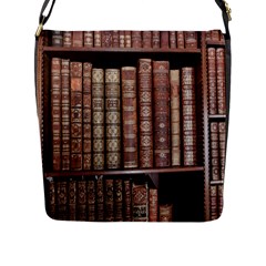 Library Books Knowledge Flap Closure Messenger Bag (l) by Simbadda