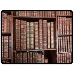 Library Books Knowledge Double Sided Fleece Blanket (large)  by Simbadda