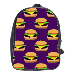 Burger Pattern School Bag (large) by bloomingvinedesign