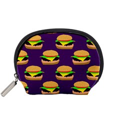 Burger Pattern Accessory Pouch (small) by bloomingvinedesign