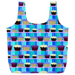 Cupcakes Pattern Full Print Recycle Bag (xl) by bloomingvinedesign