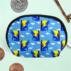 Blue Coyote Pattern Accessory Pouch (Medium)