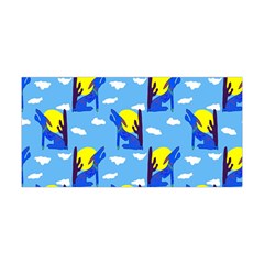 Blue Coyote Pattern Yoga Headband