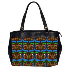 Foxes Pattern Oversize Office Handbag (2 Sides) by bloomingvinedesign