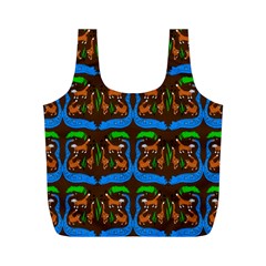 Foxes Pattern Full Print Recycle Bag (m) by bloomingvinedesign