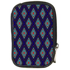 Colorful diamonds pattern3 Compact Camera Leather Case