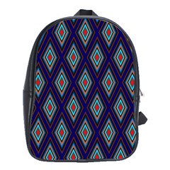 Colorful Diamonds Pattern3 School Bag (xl) by bloomingvinedesign