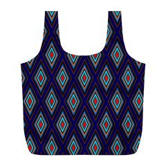 Colorful diamonds pattern3 Full Print Recycle Bag (L)