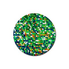 Funky Sequins Rubber Coaster (round)  by essentialimage