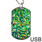 Funky Sequins Dog Tag USB Flash (Two Sides) Back