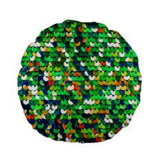 Funky Sequins Standard 15  Premium Round Cushions by essentialimage