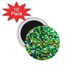 Funky Sequins 1.75  Magnets (10 pack)  Front