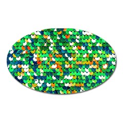 Funky Sequins Oval Magnet