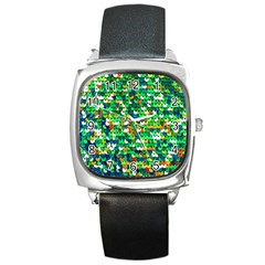 Funky Sequins Square Metal Watch by essentialimage