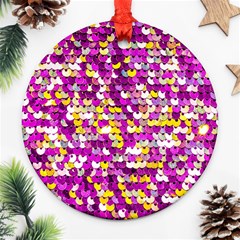 Funky Sequins Ornament (round)