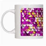 Funky Sequins White Mugs Left