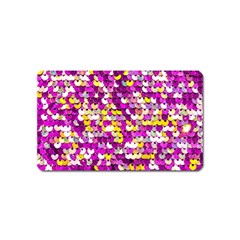 Funky Sequins Magnet (name Card) by essentialimage