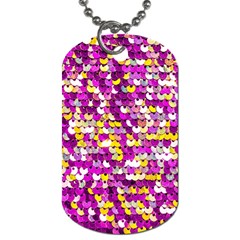 Funky Sequins Dog Tag (two Sides) by essentialimage