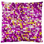 Funky Sequins Large Flano Cushion Case (One Side) Front