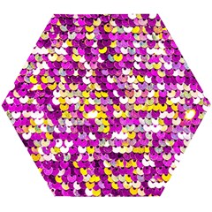 Funky Sequins Wooden Puzzle Hexagon by essentialimage