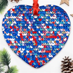 Funky Sequins Ornament (heart) by essentialimage