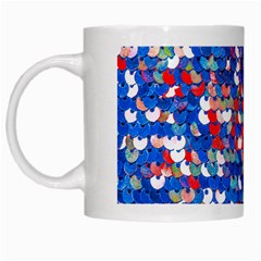 Funky Sequins White Mugs by essentialimage