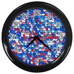 Funky Sequins Wall Clock (Black) Front