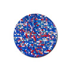 Funky Sequins Rubber Round Coaster (4 Pack)  by essentialimage