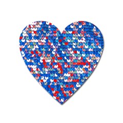 Funky Sequins Heart Magnet by essentialimage