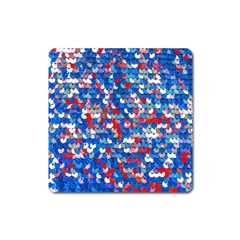 Funky Sequins Square Magnet by essentialimage