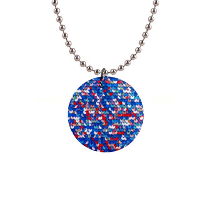 Funky Sequins 1  Button Necklace