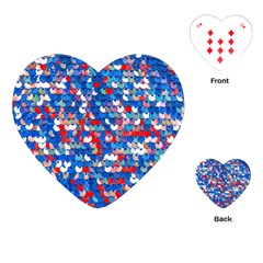 Funky Sequins Playing Cards Single Design (heart) by essentialimage