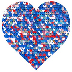 Funky Sequins Wooden Puzzle Heart by essentialimage