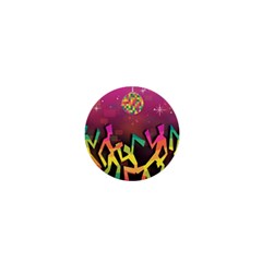 Dancing Colorful Disco 1  Mini Buttons