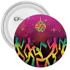 Dancing Colorful Disco 3  Buttons