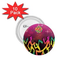 Dancing Colorful Disco 1.75  Buttons (10 pack)