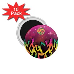 Dancing Colorful Disco 1.75  Magnets (10 pack) 