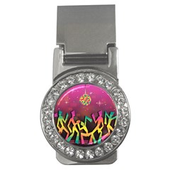 Dancing Colorful Disco Money Clips (CZ) 