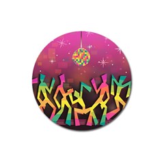 Dancing Colorful Disco Magnet 3  (round) by Bajindul