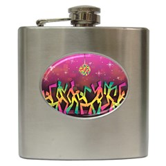 Dancing Colorful Disco Hip Flask (6 oz)