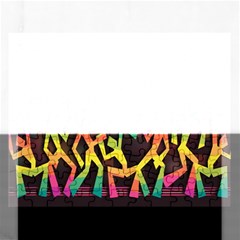 Dancing Colorful Disco Rectangular Jigsaw Puzzl