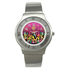 Dancing Colorful Disco Stainless Steel Watch by Bajindul