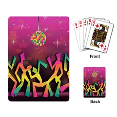 Dancing Colorful Disco Playing Cards Single Design (rectangle) by Bajindul